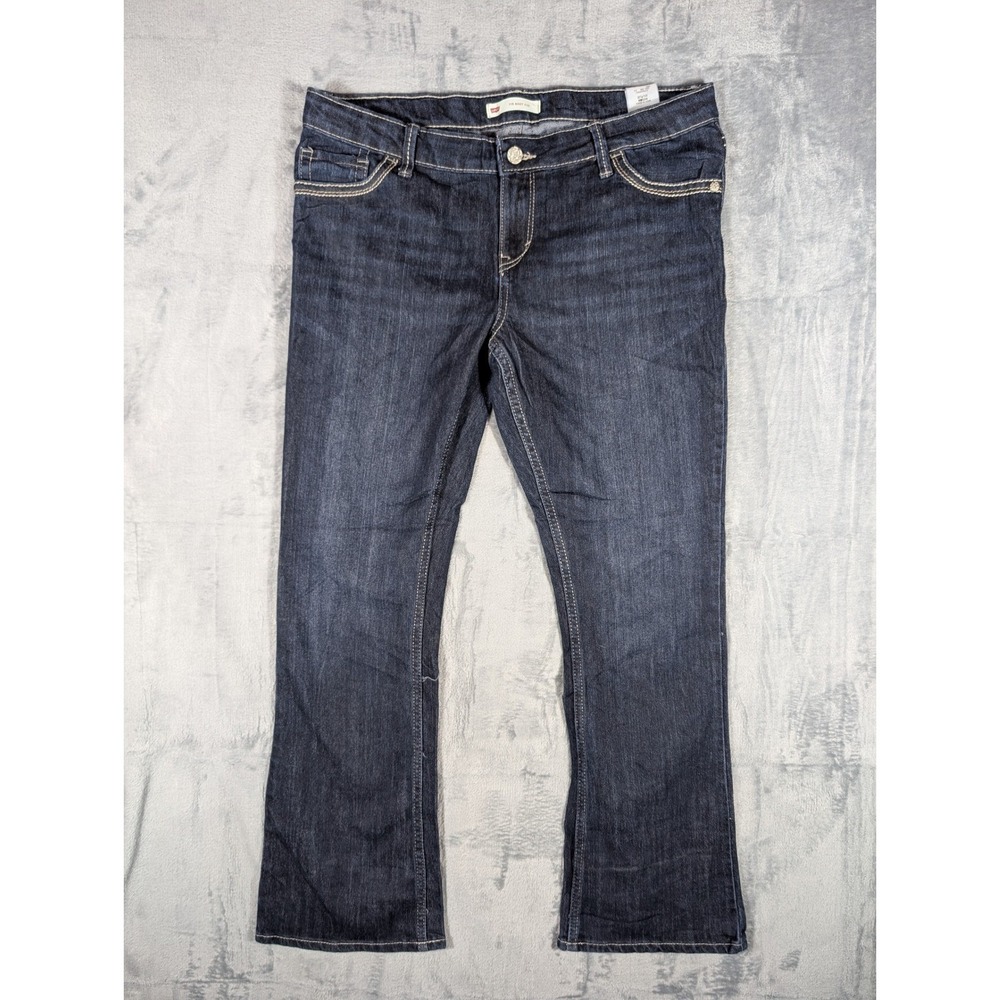 Levi'sโ 715 Bootcut Jeans Women's Size 16 1/2 (33x32) Dark Wash Stretch Denim